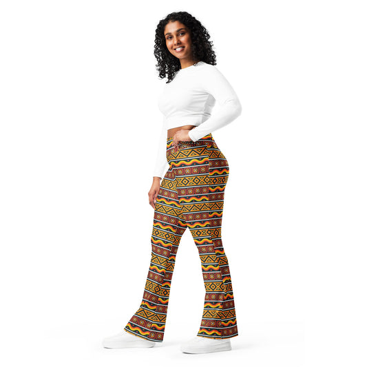 African Print Flare leggings