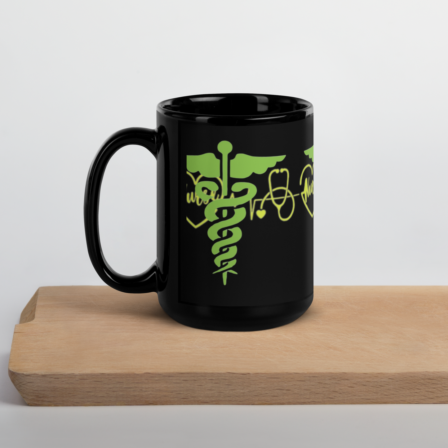 NURSING Custom Black Glossy Mug
