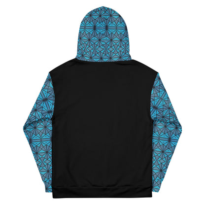 Blue African Print Unisex Hoodie