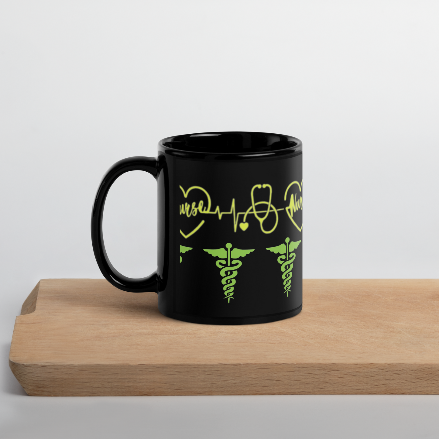 NURSING Custom Black Glossy Mug