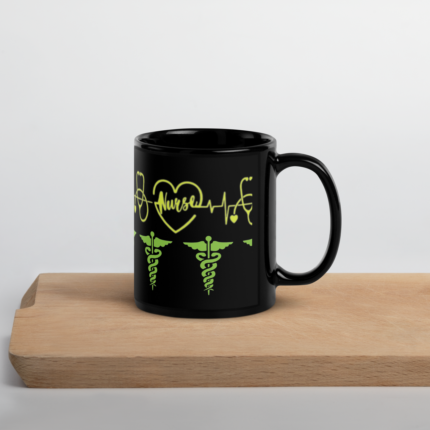 NURSING Custom Black Glossy Mug