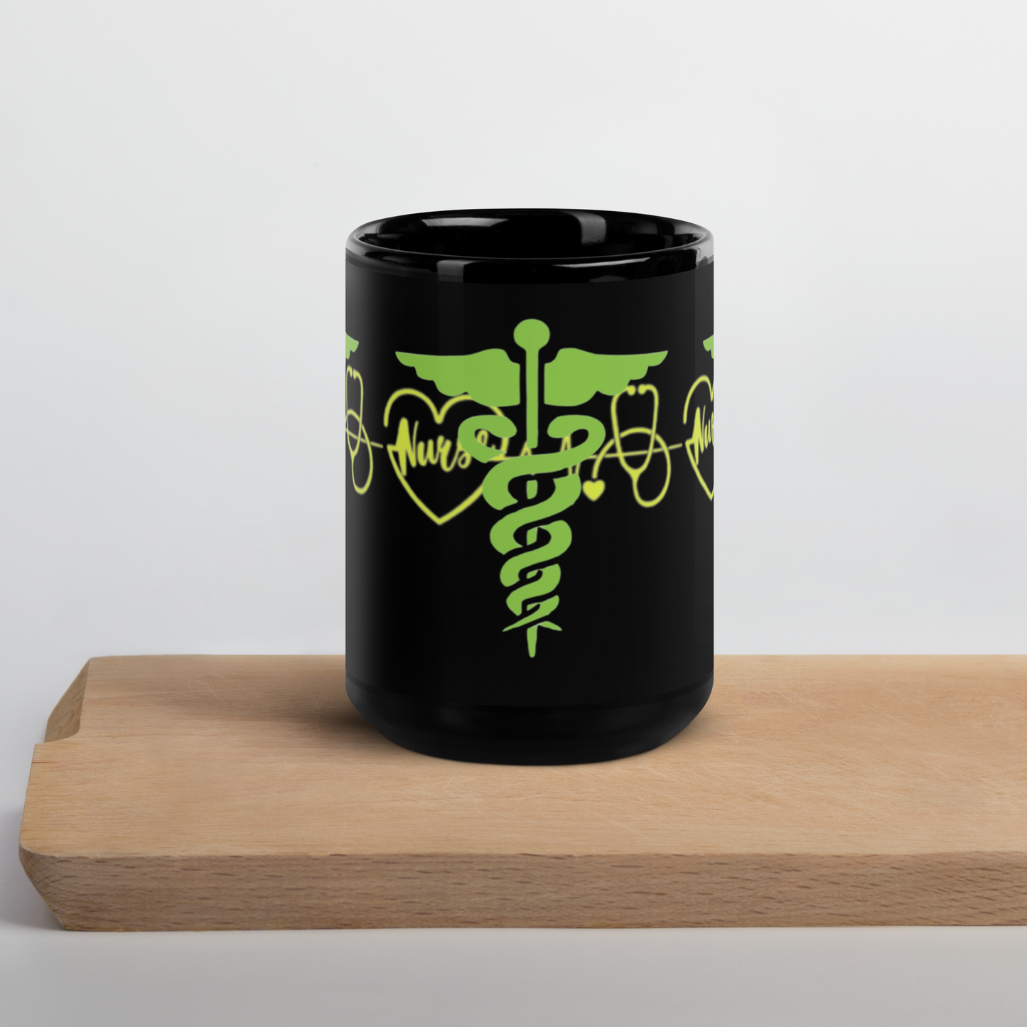 NURSING Custom Black Glossy Mug