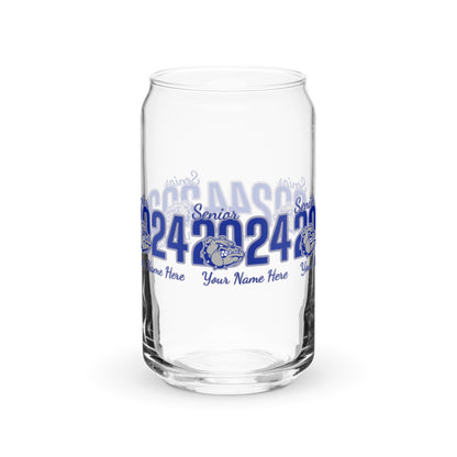 Can-shaped glass • Volume: 16 oz. (473 ml) Personalized.